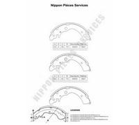 Kit ganasce freno PER Suzuki Carry 1.3 4x4 58 KW 79 CV