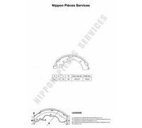 Kit ganasce freno PER Honda Domani 1.5 69 KW 94 CV