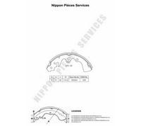 Kit ganasce freno PER Mazda 929 I 2.0 66 KW 90 CV