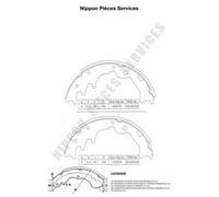 Kit ganasce freno PER Mazda B-Serie 2.5 D 4WD 57 KW 77 CV