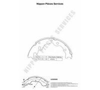 Kit ganasce freno PER Mazda E-Serie Autobus E2000 4WD 60 KW 82 CV