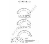 Kit ganasce freno PER Mitsubishi Lancer Celeste Coup 2.0 GSR 71 KW 97 CV