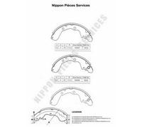 Kit ganasce freno PER Mitsubishi Mirage 2 Vol/ 1.6 4WD 88 KW 119 CV