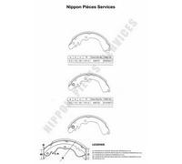 Kit ganasce freno PER Mitsubishi Mirage 2 Vol/ 1.6 88 KW 119 CV