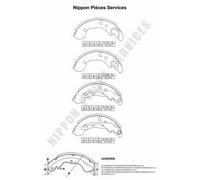 Kit ganasce freno PER Renault Clio III 2.0 16V 102 KW 139 CV