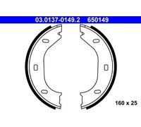 Kit ganasce, Freno stazionamento 03.0137-0149.2 ATE per BMW ALFA ROMEO