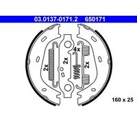 Kit ganasce, Freno stazionamento 03.0137-0171.2 ATE per MERCEDES-BENZ HECKFLOSSE