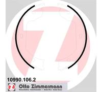 Kit ganasce, Freno stazionamento 10990.106.2 ZIMMERMANN per BMW VW CITROËN