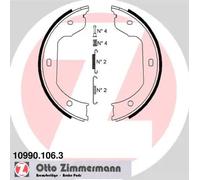 Kit ganasce, Freno stazionamento 10990.106.3 ZIMMERMANN per BMW VW CITROËN