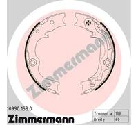 Kit ganasce, Freno stazionamento 10990.158.0 ZIMMERMANN per HYUNDAI KIA
