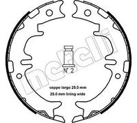 Kit ganasce, Freno stazionamento 53-0439 METELLI per LEXUS TOYOTA DR MITSUBISHI