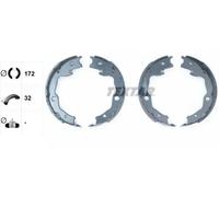 Kit ganasce, Freno stazionamento 91068200 TEXTAR per NISSAN TOYOTA RENAULT LEXUS