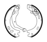 ABE Set ganasce freno ABE CRI000ABE – freno di stazionamento assale posteriore, materiale d'attrito