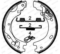 Kit ganasce, Freno stazionamento FSB4033 FERODO per LAND ROVER DISCOVERY III