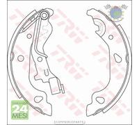Kit ganasce freno TRW Posteriore per FIAT GRANDE PUNTO b2e