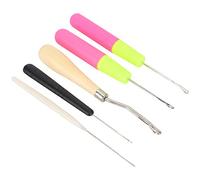 Kit Gancio per Chiusura Forniture Attrezzo per Ago per Stucco Lingua di Legno Guanto per Lavoro a Maglia all'uncinetto Set per Linguetta Piegata 5 Pezzi Fai da Te in Tungsteno