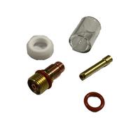 Kit Gas Lens Ugello 25 mm Pyrex Trasparente per Saldatura TIG Risparmio Gas Argo