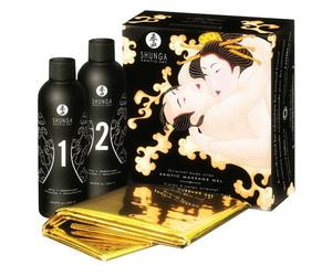 Kit Gel Massaggio Shunga Olio Scivolo Corpo Orientale | Crema Candela Arte Er...