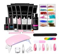 Kit Gel per Estensione Unghie 6 Colori Con Lampada UV per Manicure