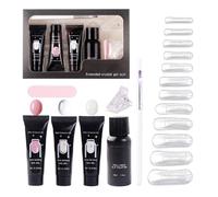 Kit Gel per Unghie A Lunga Durata 3 Colori | Forme E Gel Per Prolungamento Per Uso Quotidiano Casa Salone Studio Principianti Donne Madre