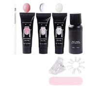 Kit Gel per Unghie A Lunga Durata 3 Colori | Forme Per La Scultura In Gel Per Estensioni Per Salone Studio Casa Professionisti Principianti Madre Fidanzata Indossabile