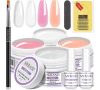 Kit Gel Ricostruzione Unghie: Gel Allungamento Unghie 4 Colori Base Gel Rinforza