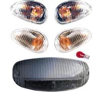 Kit gemme frecce trasparenti e stop fumé con lampadine per Piaggio Vespa ET2 ET4