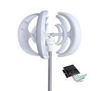 Kit generatore a turbina eolica da 12 V/24 V/48 V, 12000 W verticale a 5 lame, magnete permanente CA trifase, piccolo sistema di alimentazione eolica con controller, blu-12 V