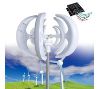 Kit generatore di turbina eolica, 12000 W, 12 V/24 V/48 V, kit di alimentazione orizzontale a 5 pale per casa, barca, marina, monitoraggio, illuminazione stradale, bianco, 48 V