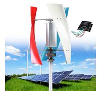 Kit generatore di turbina eolica, 12000 W, portatile, verticale, a elica, kit a 3 lame con regolatore di carica per energia industriale, per camper, casa, industriale, colorato, 12 V