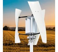 Kit generatore di turbina eolica 6000W, 12V 24V 48V 220V Kit generatore di turbina eolica verticale portatile, kit generatore eolico a 3 pale con regolatore di carica per camper marino casa, 24V