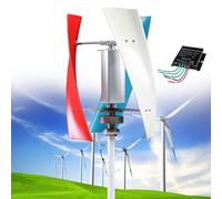 Kit generatore di turbina eolica ad asse verticale da 400 W con regolatore di carica MPPT, design a basso rumore per casa, camper, barche, gazebo, alimentazione off-grid 12V/24V