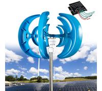 Kit generatore di turbina eolica da 12.000 W, design verticale a 5 lame, 12 V/24 V/48 V, magnete permanente CA trifase con controller, piccolo generatore ecologico per uso domestico