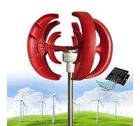 Kit generatore di turbina eolica da 12000 W, 12 V/24 V/48 V, design verticale a 5 lame, magnete permanente CA trifase, avvio a bassa velocità del vento, include controller per uso domestico, barca e