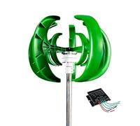 Kit generatore di turbina eolica da 12000 W, 12 V/24 V/48 V, design verticale a 5 lame, magnete permanente CA trifase, completo di controller, ideale per uso domestico, blu - 12 V