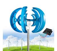 Kit generatore di turbina eolica da 12000 W, 12 V/24 V/48 V verticale a 5 lame, magnete permanente CA trifase, avvio a bassa velocità del vento, include controller, ideale per uso domestico, barca e