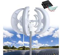 Kit generatore di turbina eolica da 12000 W, 5 lame verticali 12V/24V/48V AC magnete permanente con controller, soluzione efficiente per piccole energie rinnovabili, generatore di energia verde