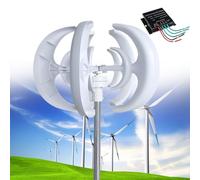 Kit generatore di turbina eolica da 12000 W, generatore di corrente alternata verticale a 5 pale da 12 V/24 V/48 V, avvio a bassa velocità del vento, ideale per casa e barca con controller