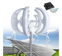 Kit generatore di turbina eolica da 12000 W, sistema di energia eolica verticale da 12 V/24 V/48 V con controller per barche, cabine, terrazze e case mobili - soluzione efficiente per le energie
