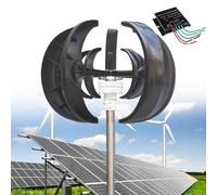 Kit generatore di turbina eolica da 12000 W, sistema di energia eolica verticale da 12 V/24 V/48 V con controller per barche, cabine, case mobili e terrazze, soluzione efficiente per le energie