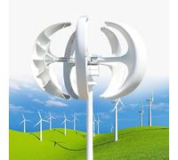 Kit generatore di turbina eolica Orizzontale CA con regolatore di Carica, Kit generatore di turbina eolica Verticale, Design a 5 Pale ad Alta efficienza per sistemi Domestici, ibridi e gener