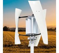 Kit generatore di turbina eolica Orizzontale CA con regolatore di Carica, Kit generatore di turbina eolica Verticale 12V 24V 48V, Sistema Ibrido Solare ed Eolico da 12000 W con 3 Pale e rego