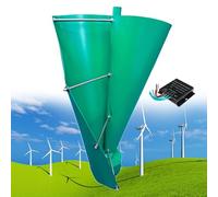 Kit generatore di turbina eolica verticale, 12000 W, 12 V/24 V/48 V, con 2 pale e regolatore MPPT, ideale per uso domestico e in fabbrica