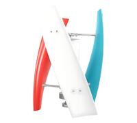 Kit generatore di turbine eoliche, design ad asse verticale con ruota eolica ausiliaria e lame in fibra di nylon a doppio cuscinetto per illuminazione marina e stradale, 12 V