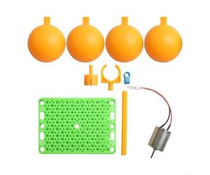 Kit generatore di turbine eoliche | Motore senza spazzole DC fai da te con supporto e lame per l'educazione scientifica | Design a coda oscillante ruota con la direzione del vento per insegnare fisica
