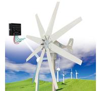Kit generatore eolico 10000 W per 12 V 24 V 48 V con controller MPPT, 8 lame, ideale per casa, barche o camper