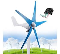 Kit generatore eolico 12000 W DC per sistemi 12 V/24 V/48 V, design verticale a 5 pale con controller per barche, gazebo, chalet, case mobili