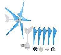 Kit generatore eolico 5 pale 100W Turbina eolica a basso rumore ad alta efficienza con controller per lampioni per uso domestico Lega di alluminio Fibra di nylon Diametro 1,14 (CC 12 V)