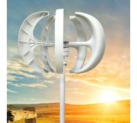 Kit generatore Eolico a turbina da 400 W, 600 W, 800 W, 1000 W, 1200 W - Attrezzatura per energia rinnovabile ad ASSE Verticale CC 12 V/24 V per la Produzione di energia Domestica, Sistema e