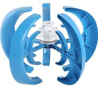 Kit generatore Eolico ad ASSE Verticale da 800 W - Regolatore MPPT Silenzioso per casa e Campeggio - Soluzione energetica rinnovabile 12 V/24 V - Design Blu efficiente